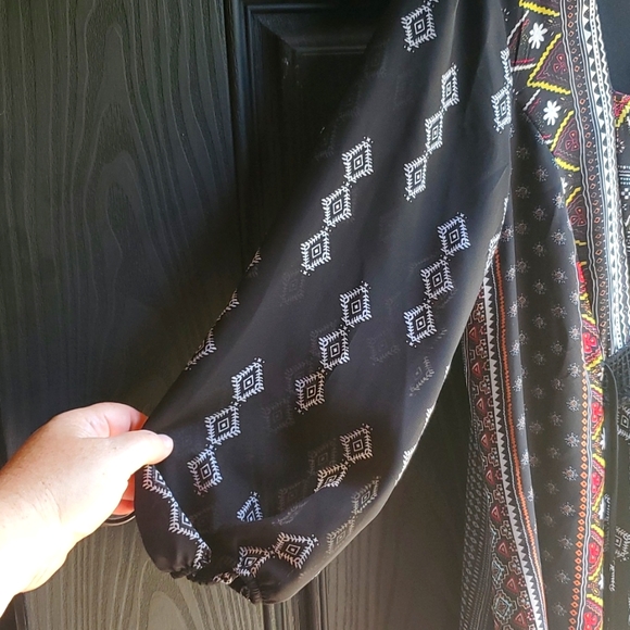 SAMI & JO Sides Paisley Boho 70's Style Hilo Decorative Crochet Dress M … - Picture 6 of 17